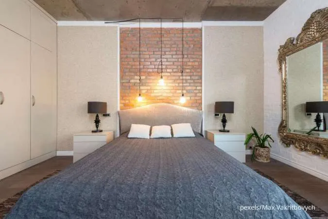 wall brick bedroom