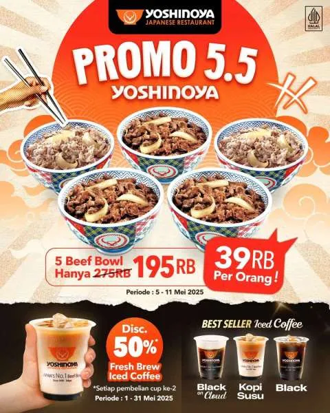 Promo Yoshinoya 5.5 Mei
