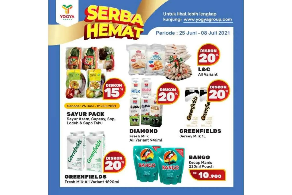 Promo Yogya Supermarket weekday 5 Juli 2021, cek diskonnya!