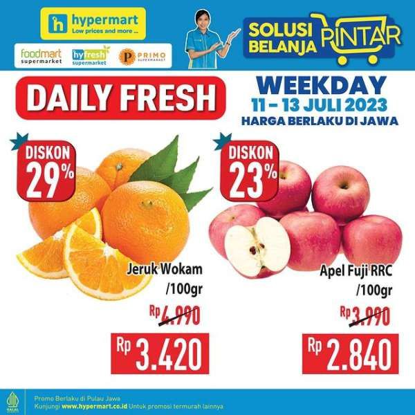 Katalog Promo Hypermart Diskon Weekday Terbaru 11-13 Juli 2023