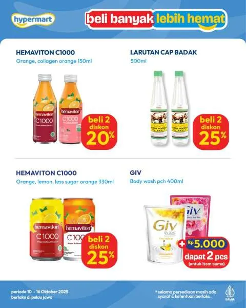 Promo Hypermart Beli Banyak Lebih Hemat Periode 10-16 Oktober 2025