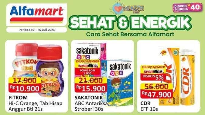 Promo Alfamart Health Fair 1-15 Juli 2023, Diskon s/d 40% untuk Produk Kesehatan