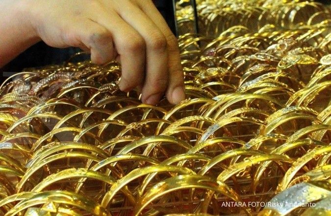 Harga emas kembali bergerak di atas level US$ 1.500 per ons troi