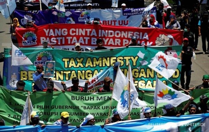 Unjuk rasa buruh minta Tax Amnesty dihapus