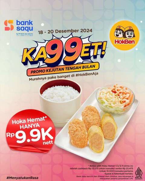 Promo HokBen x Bank Saqu 18-20 Desember 2024