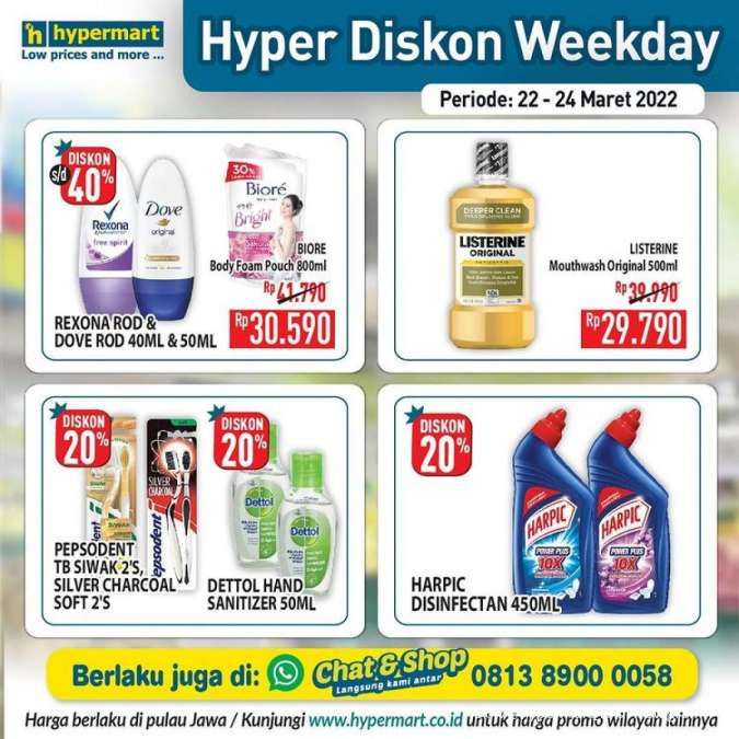 Promo Hypermart Hyper Diskon Weekday 22-24 Maret 2022