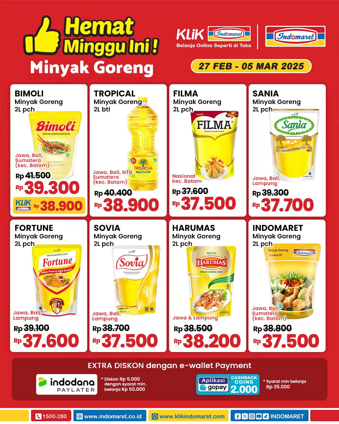 Promo Minyak Goreng di Indomaret 27 Februari-5 Maret 2025
