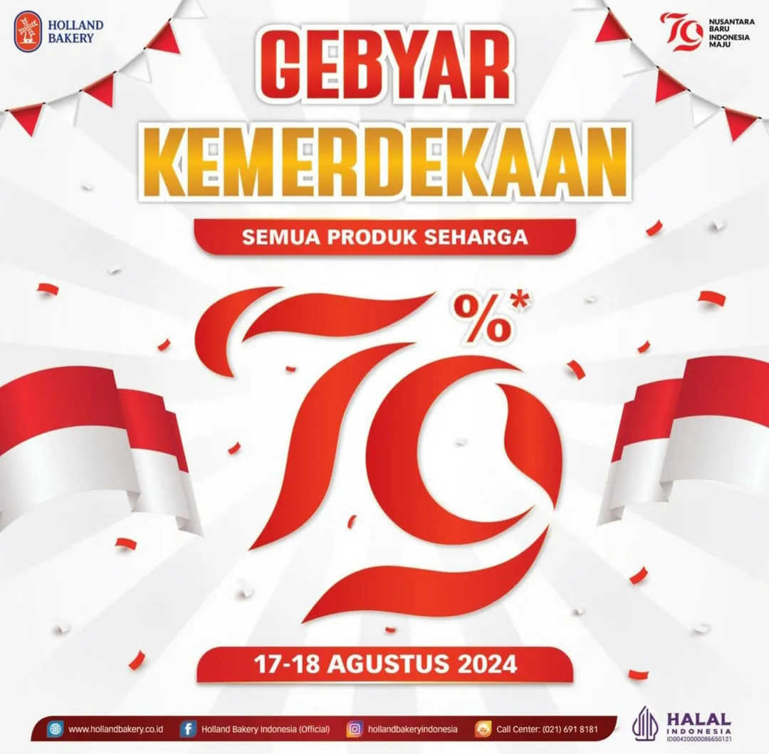 Promo Holland Bakery edisi Kemerdekaan Indonesia HUT RI ke-79