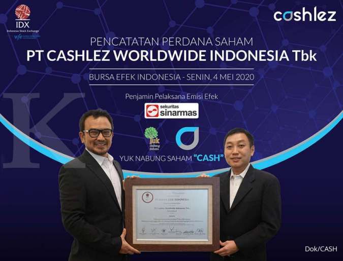 Cashlez Worldwide Indonesia (CASH) akan melantai di bursa hari ini