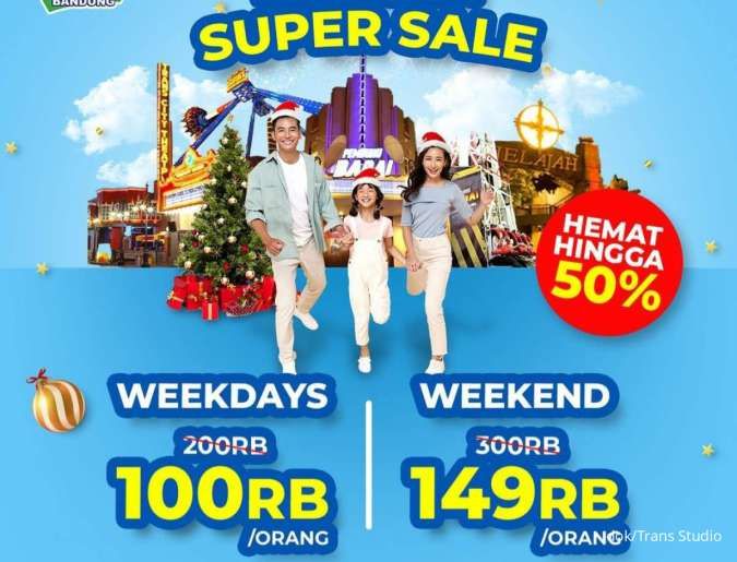 Weekend Liburan di Trans Studio Cuma 100.000/Orang di Promo December Super Sale