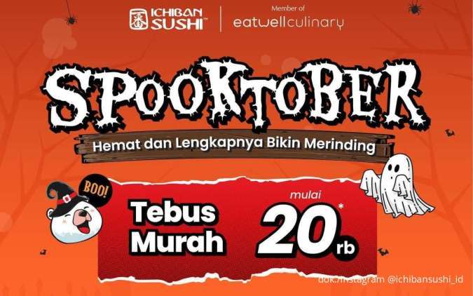Promo Ichiban Sushi Spooktober, Tebus Murah Menu Favorit Mulai Rp 20.000