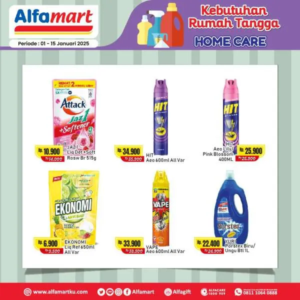 Promo Alfamart Home Care Periode 1-15 Januari 2025