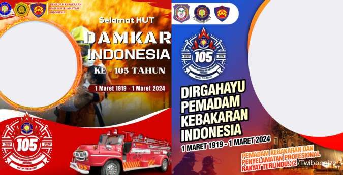 55 Twibbon HUT Damkar ke-105 Tahun, Dirgahayu Pemadam Kebakaran Indonesia 