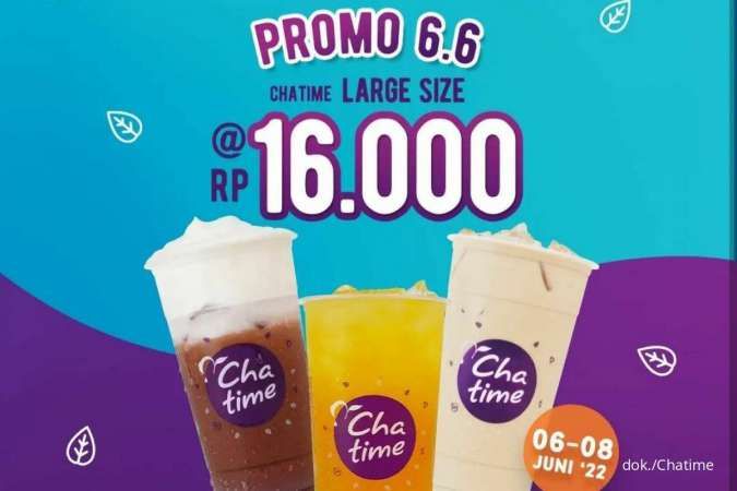 Promo 6.6 Chatime 6-8 Juni 2022, Beli Chatime Ukuran Large Cuma Rp 16.000