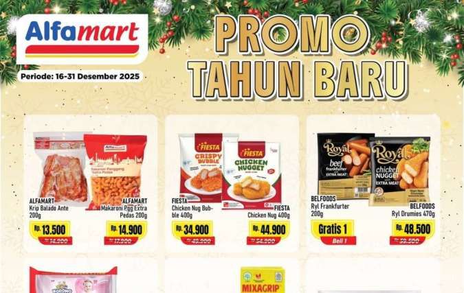 Promo Alfamart Desember 2025, Nugget Hingga Snack Diskon Akhir Tahun