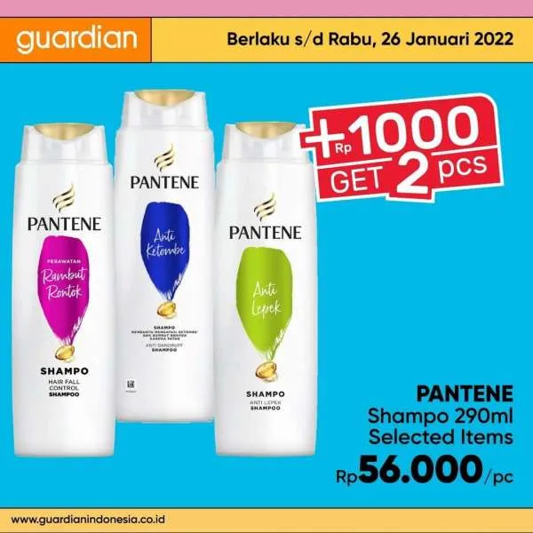 Promo Guardian +1000 Get 2 Pcs Periode 20-26 Januari 2022