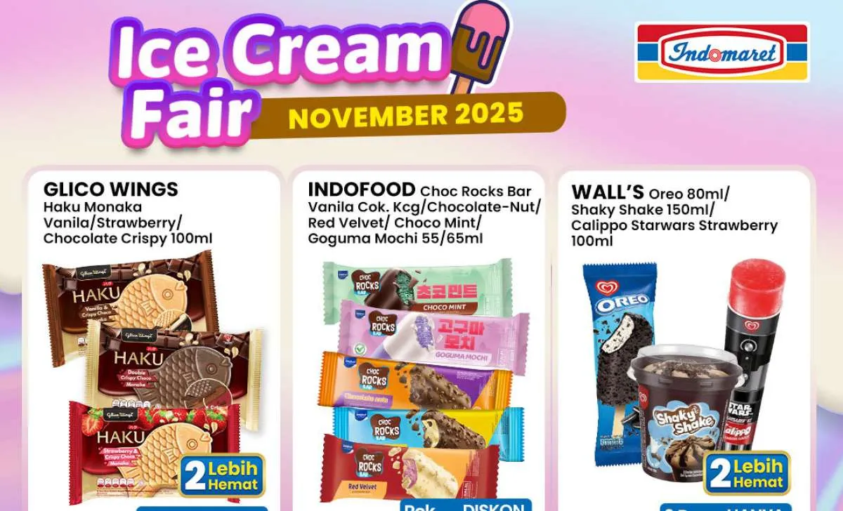 Promo Es Krim di Indomaret November 2025, Ada Beli 2 Lebih Hemat