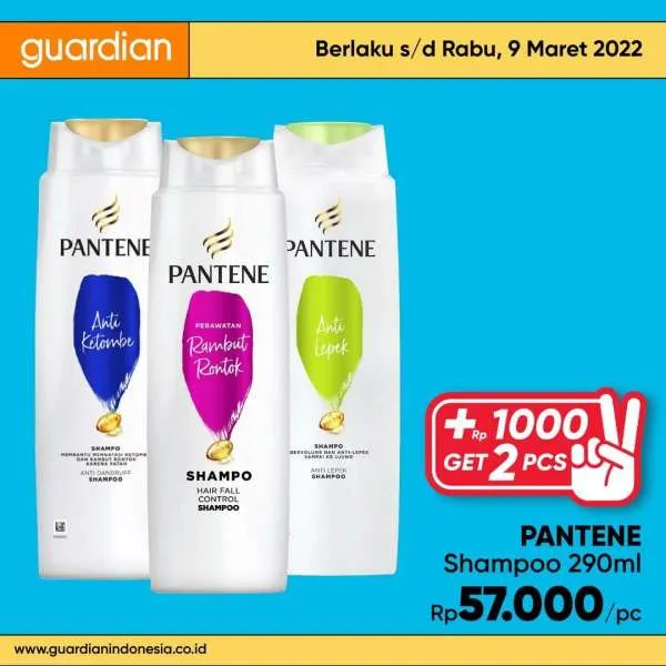 Promo Guardian +1000 Get 2 Pcs Periode 3-9 Maret 2022