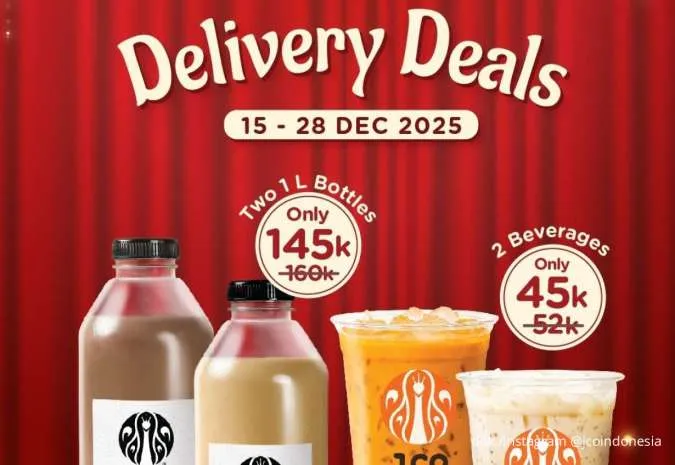 Promo J.CO Delivery Deals hingga 28 Desember: Paket Minuman 2–5 Orang Mulai Rp 45K