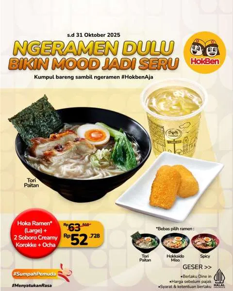 Promo HokBen Ngeramen Dulu Oktober 2025