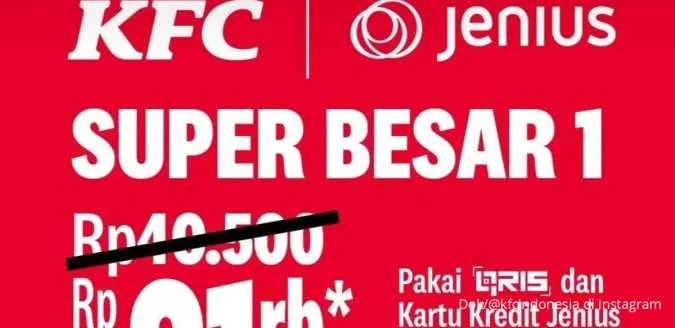 Promo KFC Terbaru x Jenius, Dapatkan Paket Super Besar 1 Lebih Murah 