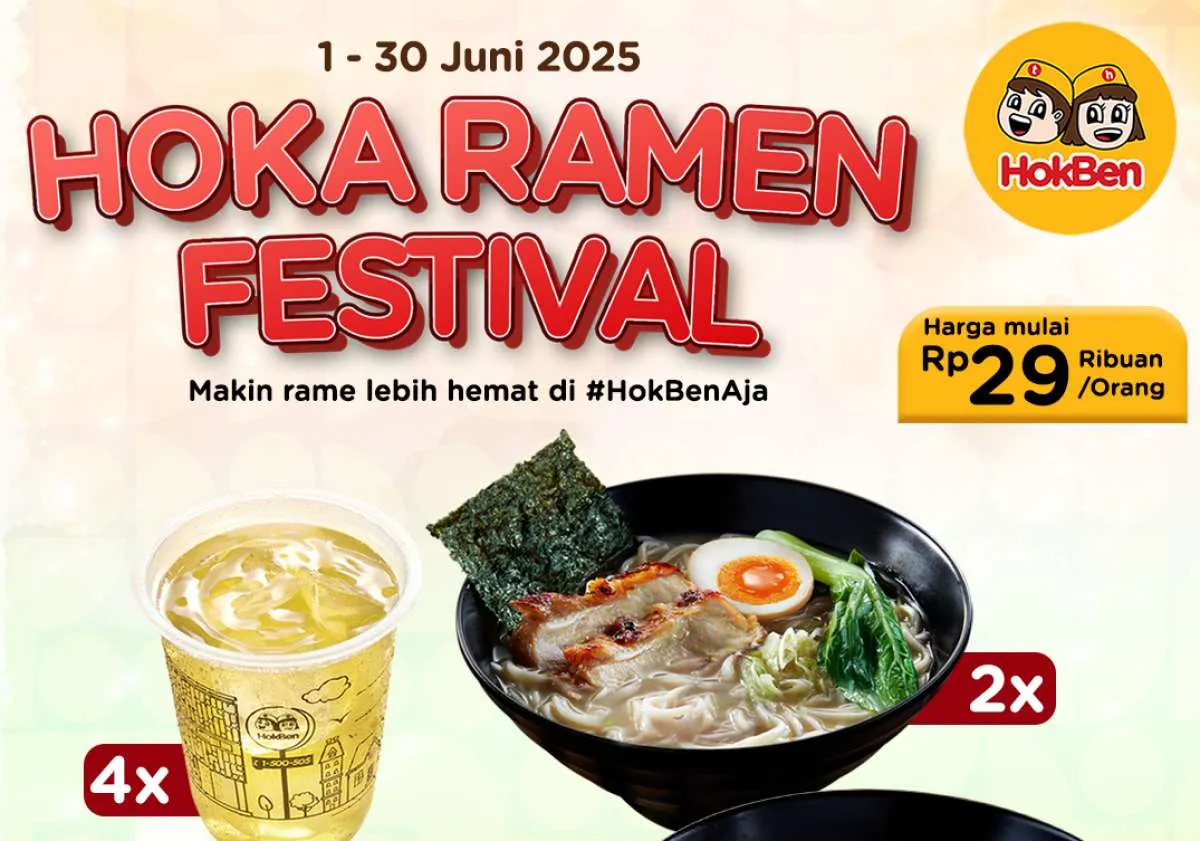 Promo Hoka Ramen Festival sampai 30 Juni, Makan Rame-Rame Mulai Rp 29.000-an/Orang