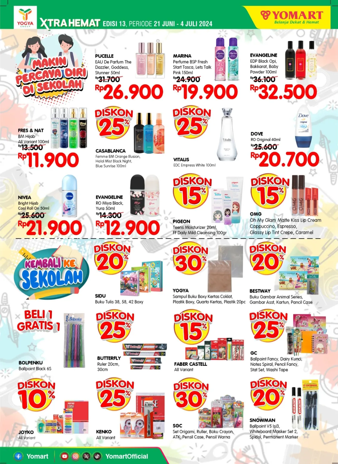 Promo Yomart Xtra Hemat edisi 13 yang berlangsung di tanggal 21 Juni – 4 Juli 2024