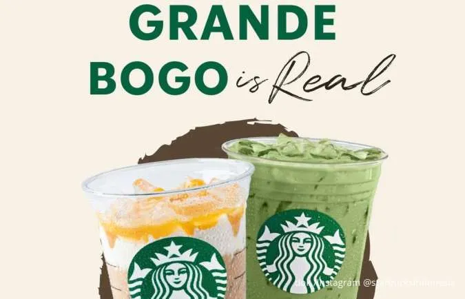 Double Kenikmatan Satu Harga dengan Promo Starbucks Spesial Hari Senin Buy 1 Get 1