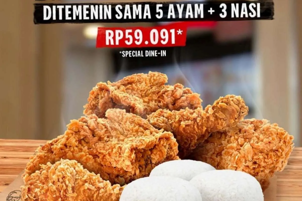 Hadir Tiap Selasa! Promo KFC (21/12), Beli 5 Ayam dan 3 Nasi Cuma Rp 59.091