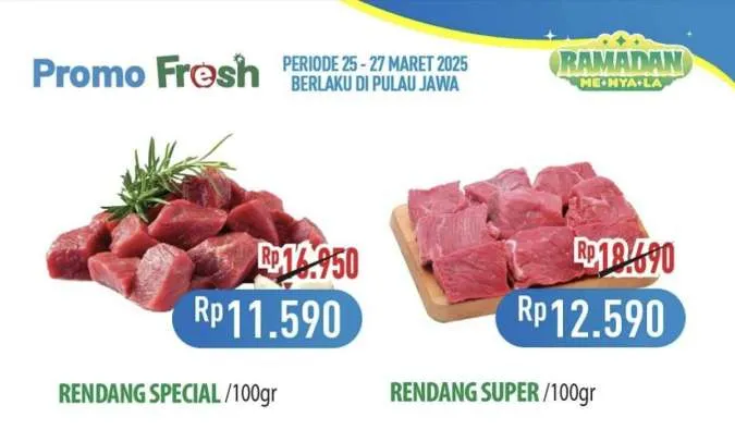 Promo Hypermart Weekday Periode 25-27 Maret 2025, Daging Rendang Mulai Rp 11.000-an