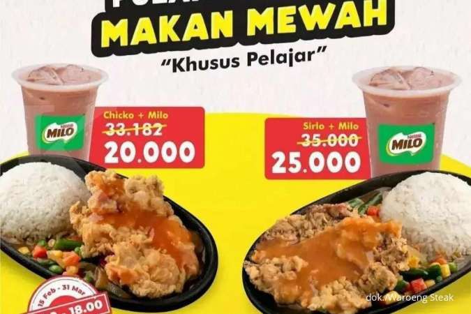 Promo Waroeng Steak Maret 2022, Paket Back To School Khusus Pelajar Cuma Rp 20.000