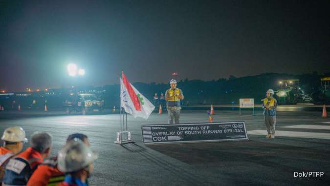 Mau Lebaran, PTPP Kebut Proyek Overlay Runway Selatan Bandara Soekarno-Hatta