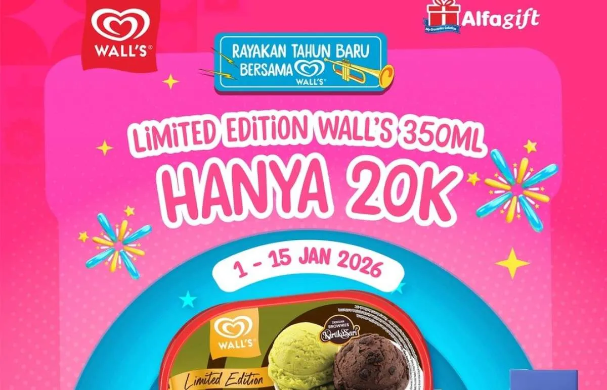 Promo Es Krim di Alfagift Januari 2026, Wall's Limited Editon Rp 20.000