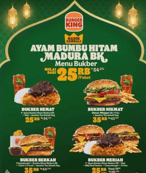 Promo Burger King Menu Bukber