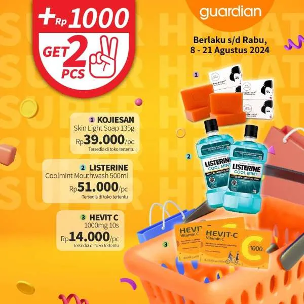 Promo Guardian Super Hemat Periode 8-21 Agustus 2024