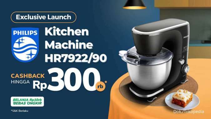 Promo Launching Mixer Philips di Tokopedia, Ada Cashback Rp 300.000!