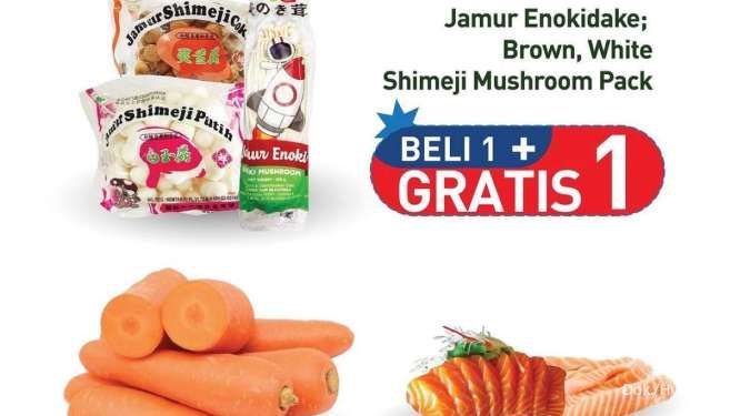 Promo JSM Hypermart Periode 22-25 November 2024, Jamur Enoki-Sosis Beli 1 Gratis 1