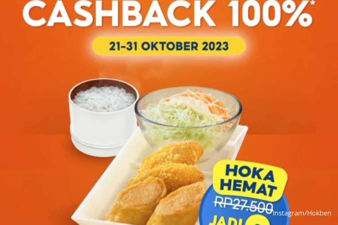 Promo Seabank x Hokben 21-31 Oktober 2023, Cashback 100% Bayar Pakai QRIS