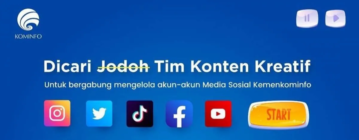 Kemenkominfo buka lowongan kerja untuk tim konten kreatif, fresh graduate bisa daftar