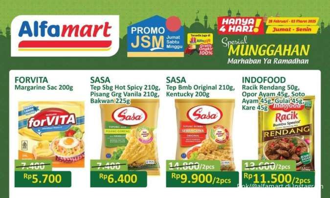 Promo JSM Alfamart di Awal Ramadan 1 Maret 2025, Tepung Sasa & Forvita Lebih Murah