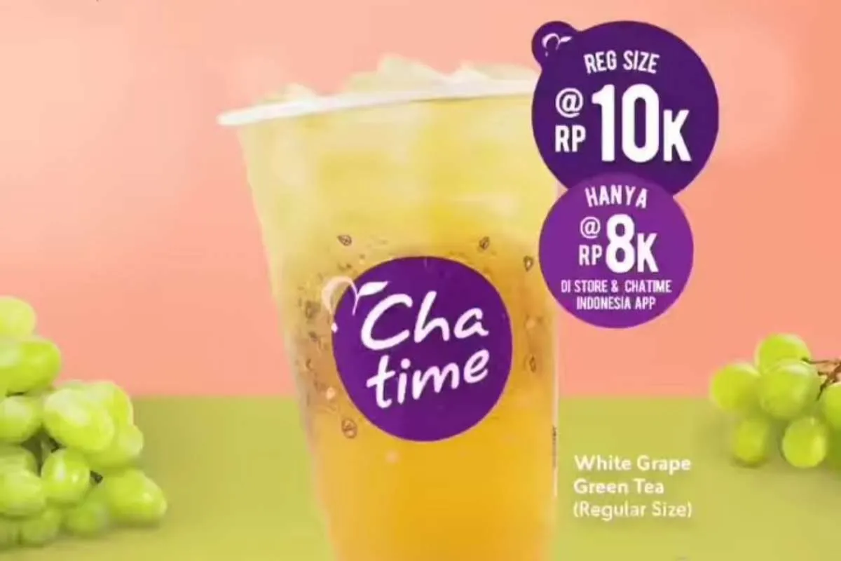 Murah Banget! Promo Chatime Mei 2022, White Grape Green Tea Rp 8.000
