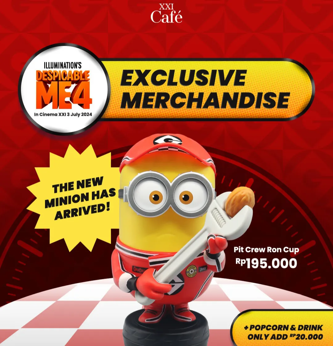 Despicable Me 4 merchandise dari XXI