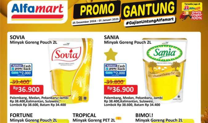 Promo Minyak Goreng di JSM Alfamart Gantung, Superindo dan Indomaret Weekend Terbaru