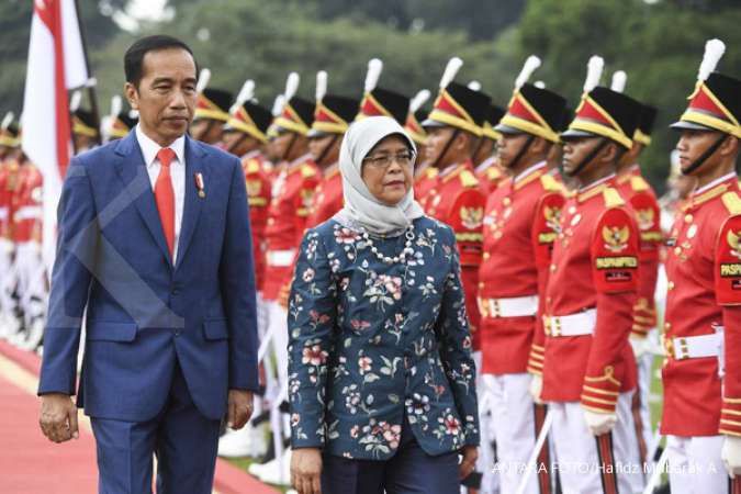 Jokowi sambut kunjungan kenegaraan Presiden Singapura di Istana Bogor