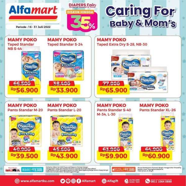 Promo Alfamart Diapers Fair 16-31 Juli 2022, Diskon s/d 35% untuk Belanja Popok Anak