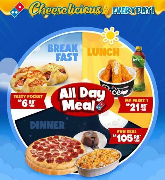 Promo Dominos Pizza Oktober 2023: Paket All Day Meal mulai Rp 6.000
