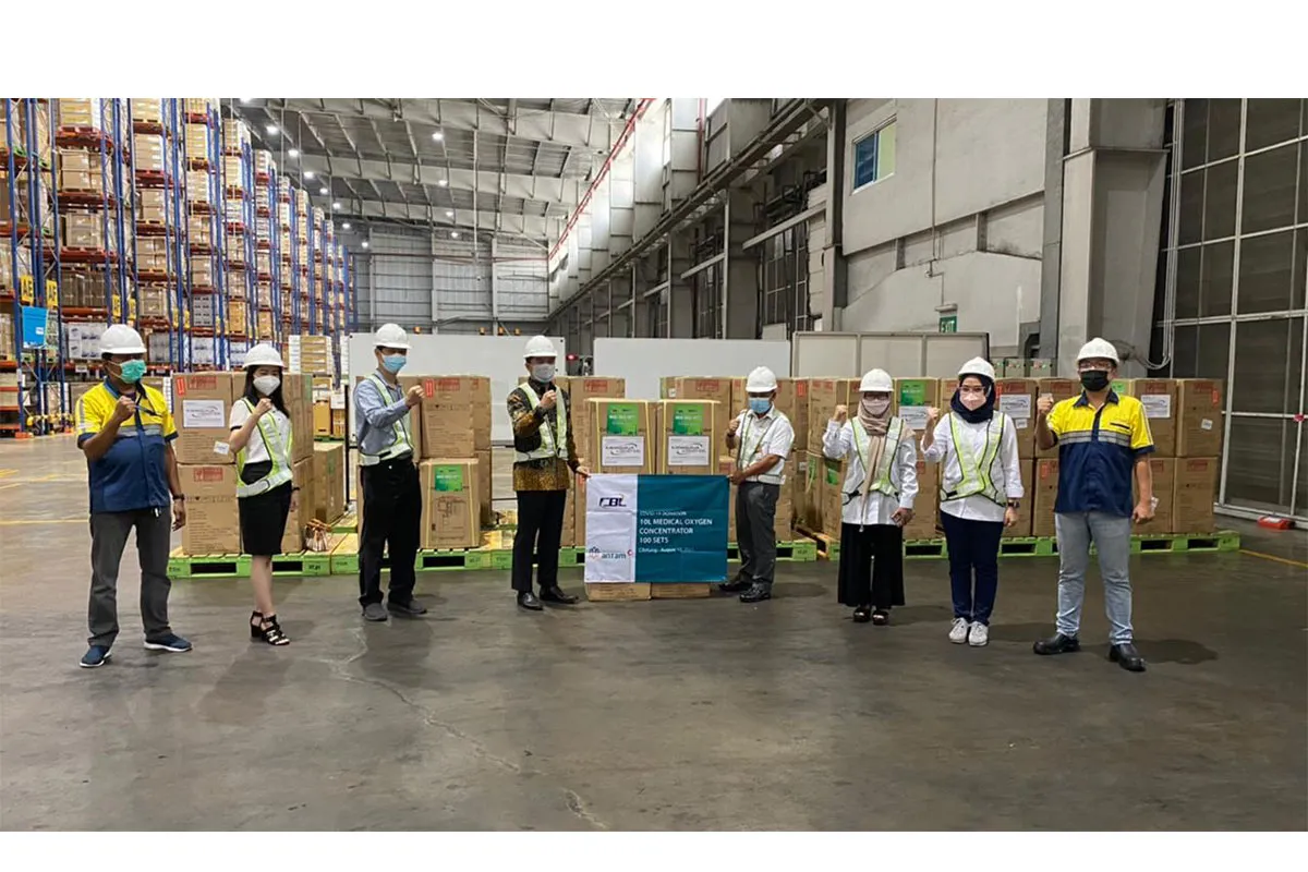 ANTAM dan CBL Donasikan Oxygen Concentrator untuk Penanganan COVID-19