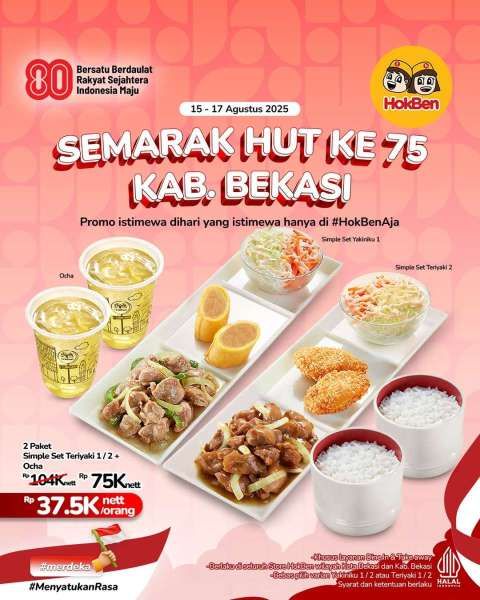 Promo HokBen HUT Kab. Bekasi 15-17 Agustus 2025