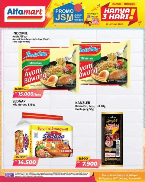 Promo JSM Alfamart Periode 25-27 Juli 2025