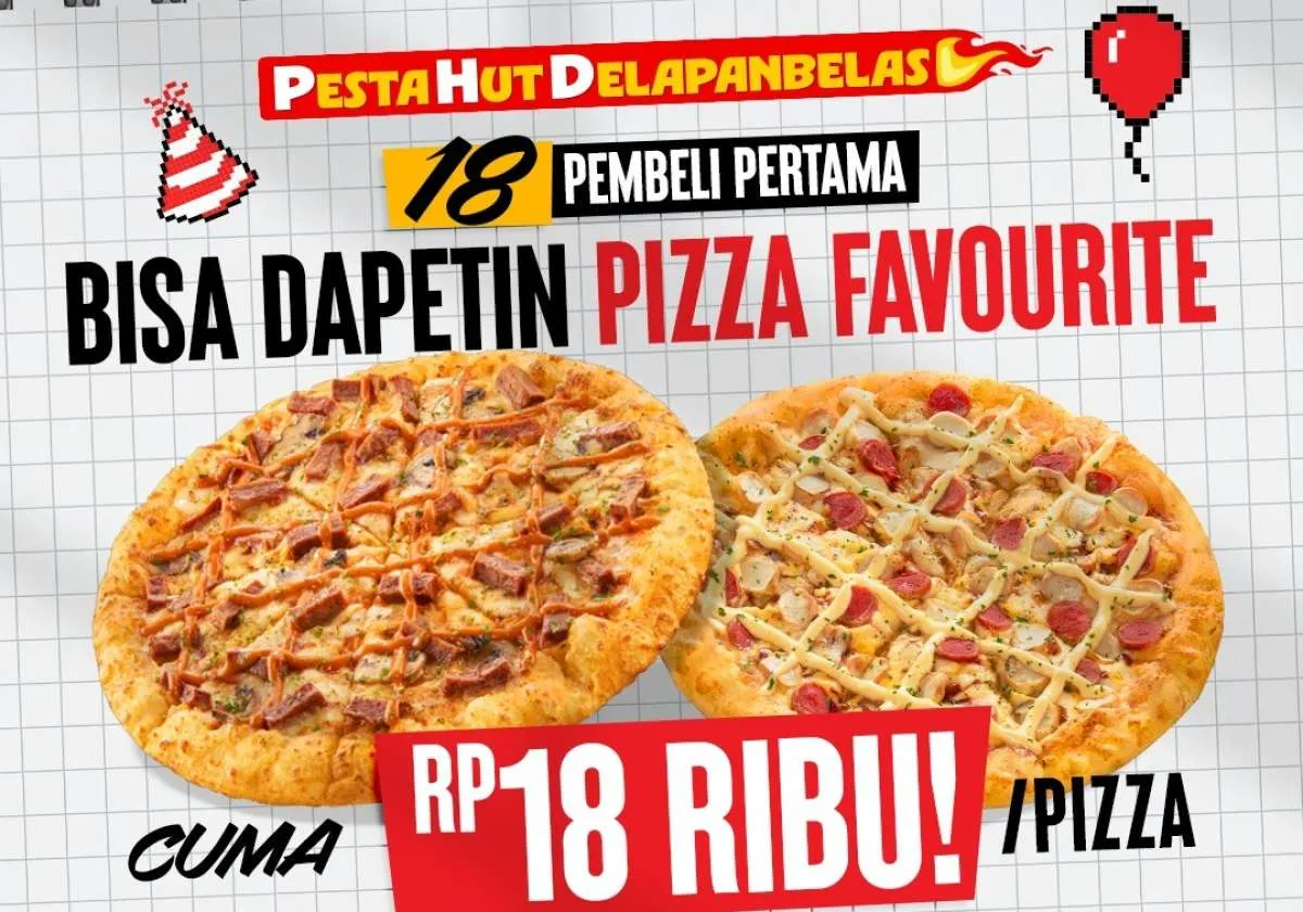 Promo PHD Pesta HUT Delapan Belas 10-24 Oktober, Pizza Favorit Cuma Rp 18.000